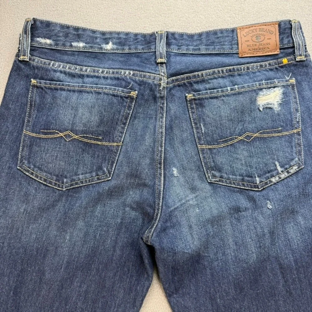 Lucky Brand Jeans‎ Women 6/28 Blue Sienna Boyfriend Distressed Seagraves Denim